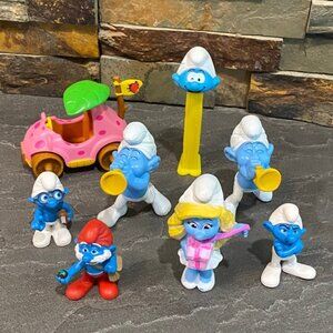 Assorted Smurf Figurines ~ 3 Schleich ~ Pez